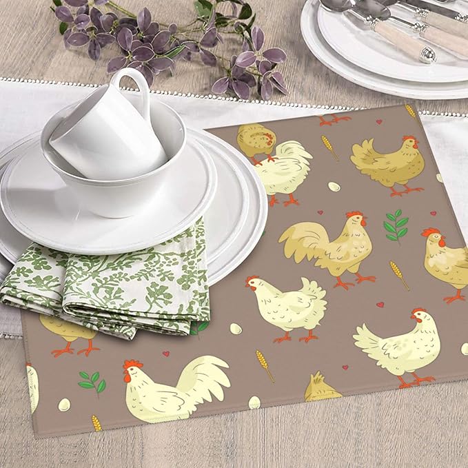 Chicken Legs Chickens Leg Animal Rooster Easter Drying Mat 16x18 Inch For Kitchen Counter Drying Mats Dish For Kitchen Counter Easy Clean Kitchen