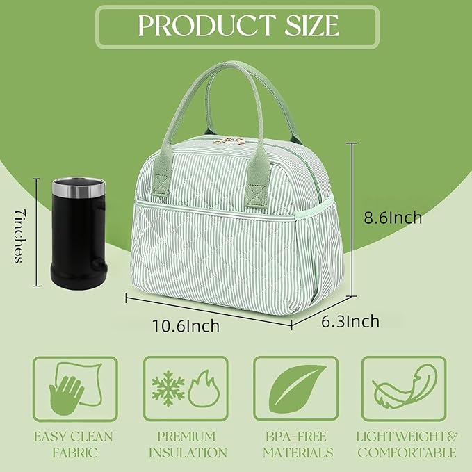 CAMTOP Lunch Box for Women Men Insulated Lunch Bag Lunch Tote Bag Leakproof Thermal Cooler Large Capacity for Travel Work School Picnic
