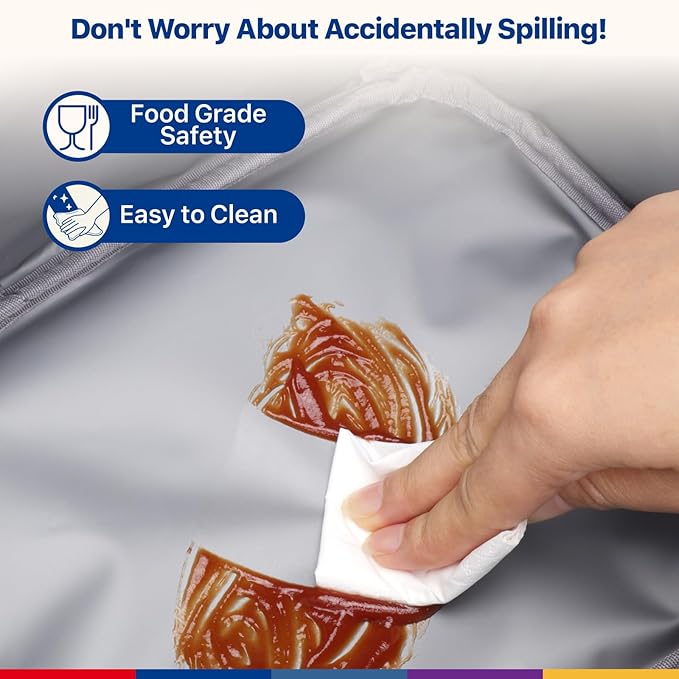 Bagseri Kids Lunch Bag with Ice Pack - Kids Lunch Box for Boys Reusable and Insulated Lunch Bag Toddler Lunch Box for Daycare and School, Black Dinosaur