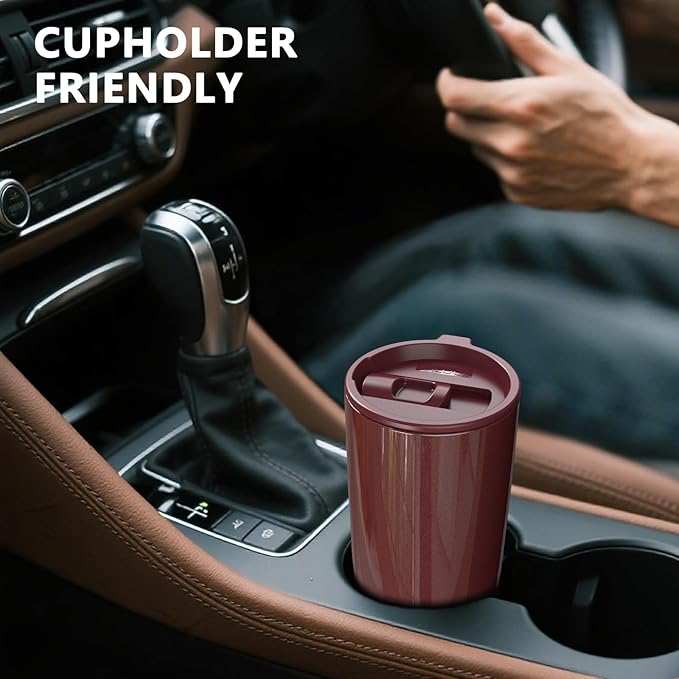 TILUCK 20 oz Tumbler with Leak-Proof Lid, Vacuum Insulated Stainless Steel Coffee Mug, Double-Walled Travel Tumbler for Hot and Cold Drinks(GlitterWine, 20oz)