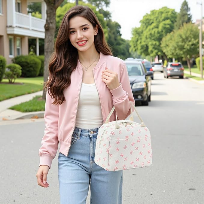 Bluboon Lunch Bag for Women Men Cute Lunch Tote Bags Reusable Insulated Lunch Box Large Capacity Reusable Insulated Cooler for Work Picnic or Travel