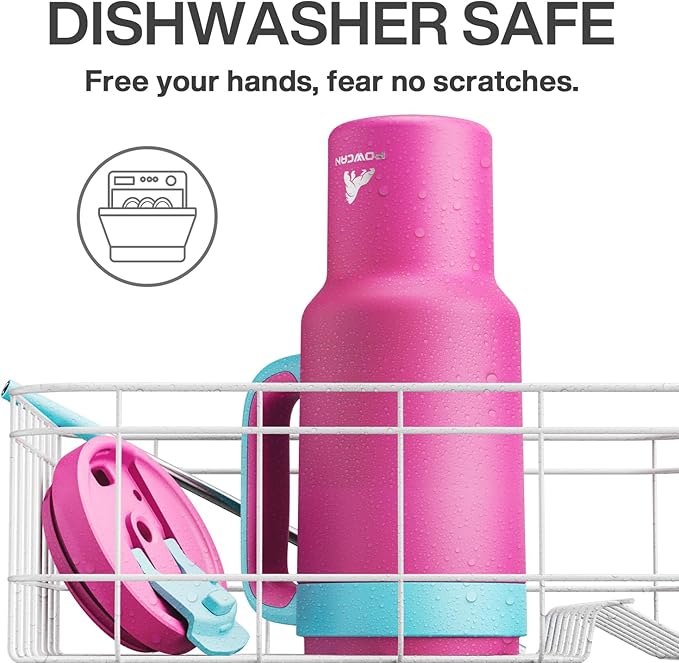 40 oz Tumbler with Handle, 2-in-1 Straw and Sip Lid, Leakproof, Dishwasher Safe, Insulated Stainless Steel Travel Coffee Mug, Keeps Cold for 34 Hours, Fits in Car Cup Holder (Barbie)