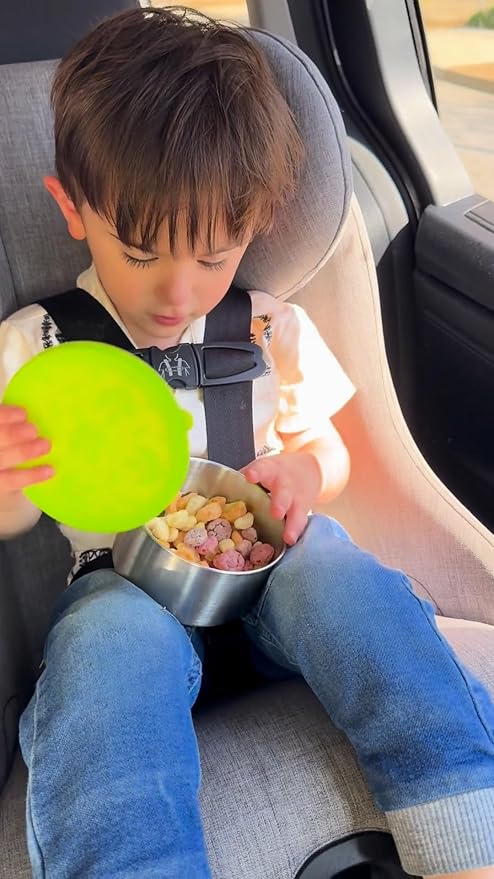 TAVVA 2 X 12 oz Stainless Steel Snack Containers with Lids - Leakproof w/Silicone Lids - BPA Free - Dishwasher & Freezer Safe - Portable & Reusable - Stainless Steel Food Containers 12 oz