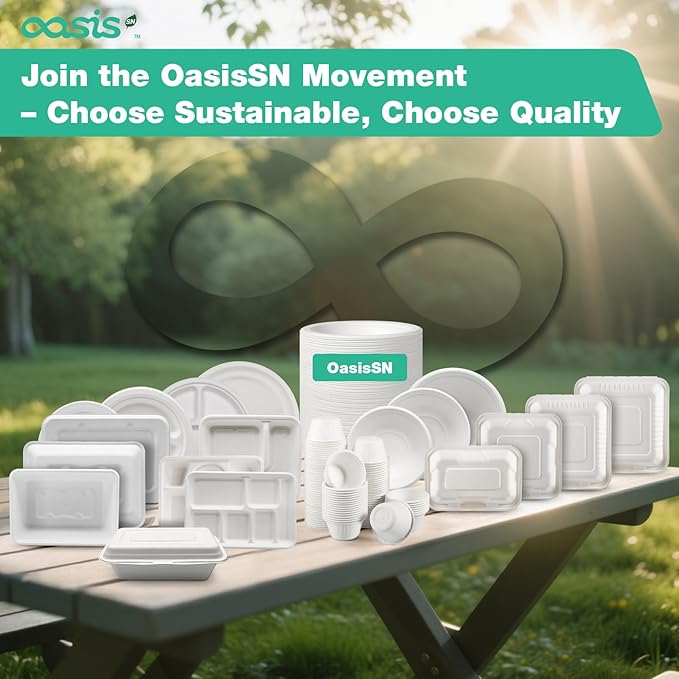 𝟵𝘅𝟲", 𝟲𝟴-𝗣𝗮𝗰𝗸 Clamshell Take Out Food Containers, Compostable Heavy-Duty Disposable Paper Lunch Boxes，Eco-Friendly Biodegradable To Go Containers For Food(White)