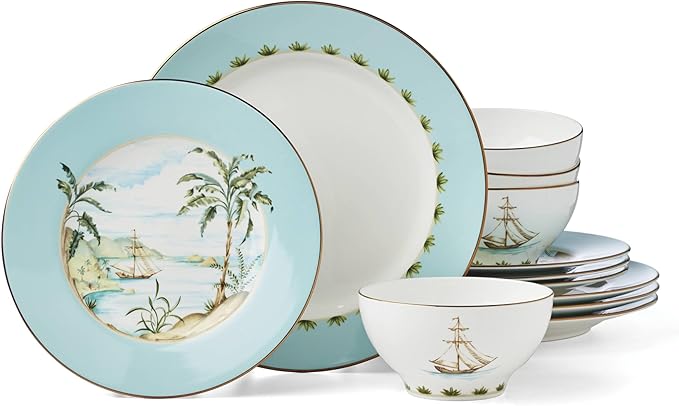 Lenox 896694 British Colonial Tradewind 12-Piece Dinnerware Set, Set of 4