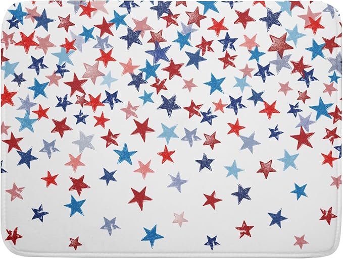 4th of July Dish Drying Mat for Kitchen Counter Patriotic Holiday Microfiber Absorbent Dish Draining Reusable Washable Foldable Extra Large 18"x24"