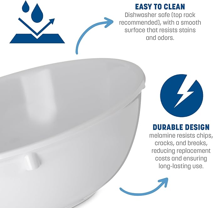 Carlisle FoodService Products Kingline Reusable Plastic Bowl Nappie Bowl for Home and Restaurant, Melamine, 10 Ounces, Tan