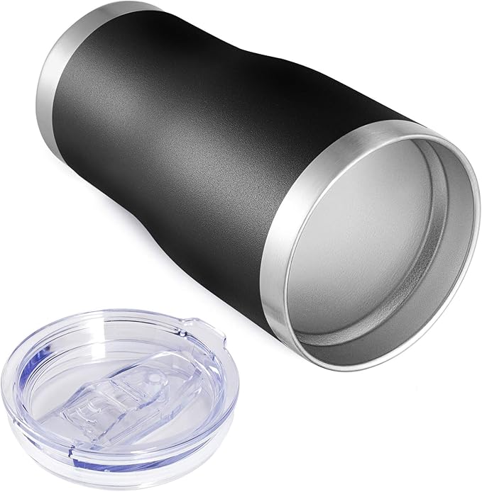 VEGOND 20oz Tumbler Stainless Steel Tumbler Cup with Lid And Straw Vacuum Insulated Double Wall Travel Coffee Mug(Black 12 Pack)