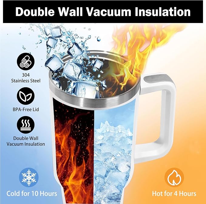 Nurse Gifts for Women 40Oz Nurse Cups Tumbler with Handle, Nurses Coffee Travel Mugs, Nurses Week Appreciation Gifts Nursing School Graduation Gift