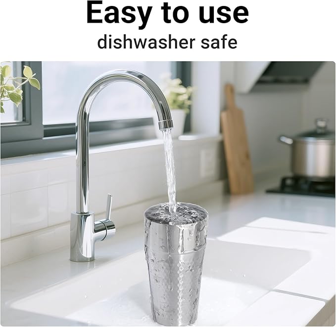 Beasea Stainless Steel Cups 19 oz, 6 Pack Large 18.6oz 550ml Stainless Steel Tumbler Stackable Double Wall Insulated Metal Drinking Glasses for Home Restaurant Office Party Camping