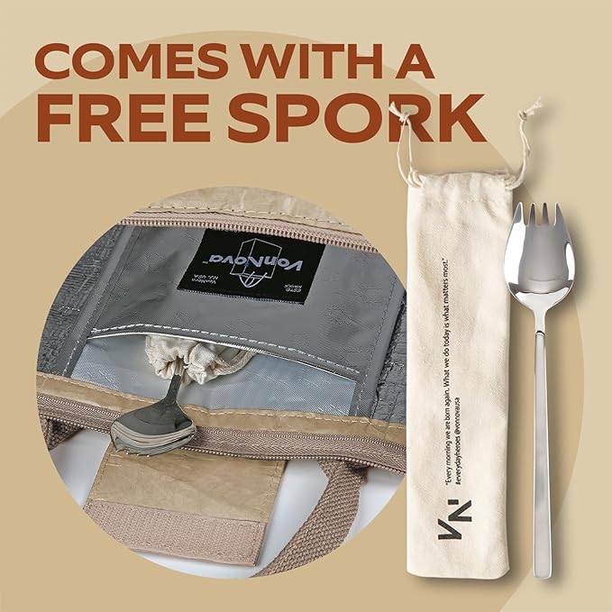 VonNova Women’s Insulated Lunch Bag with Premium 4mm Cooler Insulation, Cute Large 7L Lunch Tote for Office, Durable Small Lunch Box for Women, Stylish Lunchbox for Adults, Teens, Nurses, Teachers