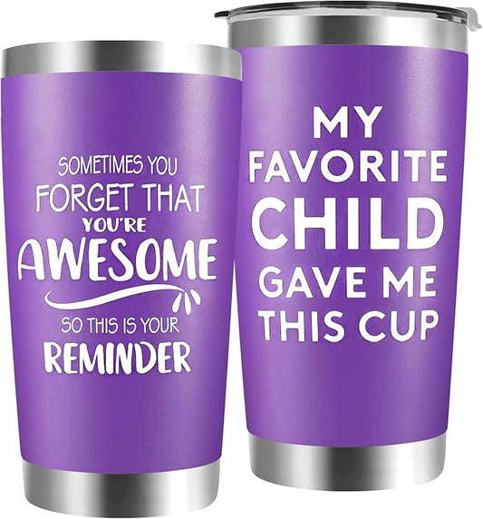 Gifts for Mom From Daughter Son - Mothers Day Birthday Gifts for Women - Sometimes You Forget You Are Awesome - Inspirational Mug Birthday Gift for Mom, Grandma from Daughter Son - 20 Oz Tumbler
