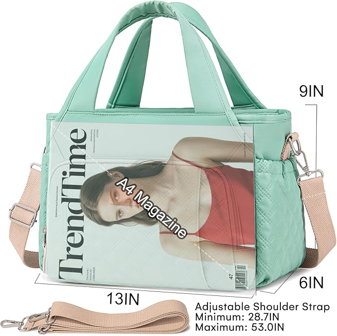 Artelaris Insulated Lunch Bag for Women,Leak-Proof Cooler Lunch Box, Cooling Tote for Adult,with 7 Pockets,Adjustable Strap(15 Liters)