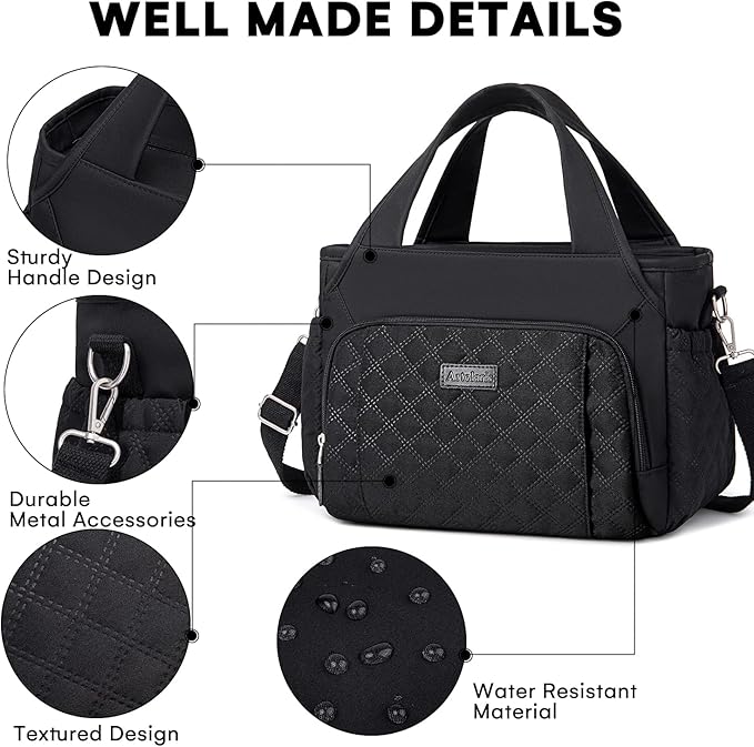 Artelaris Insulated Lunch Bag for Women,Leak-Proof Cooler Lunch Box, Cooling Tote for Adult,with 7 Pockets,Adjustable Strap(15 Liters)