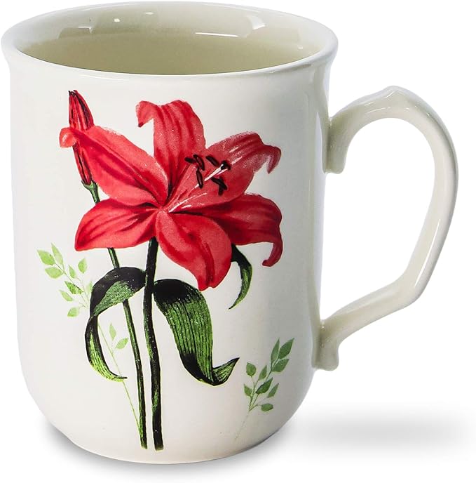 Tudor Royal 16-Piece Round Porcelain Dinnerware Set, Service for 4, Rosemary, Summer Flowers, Plates Bowls Dishes, Glossy, Premium Quality Dish Set, Unique Pattern