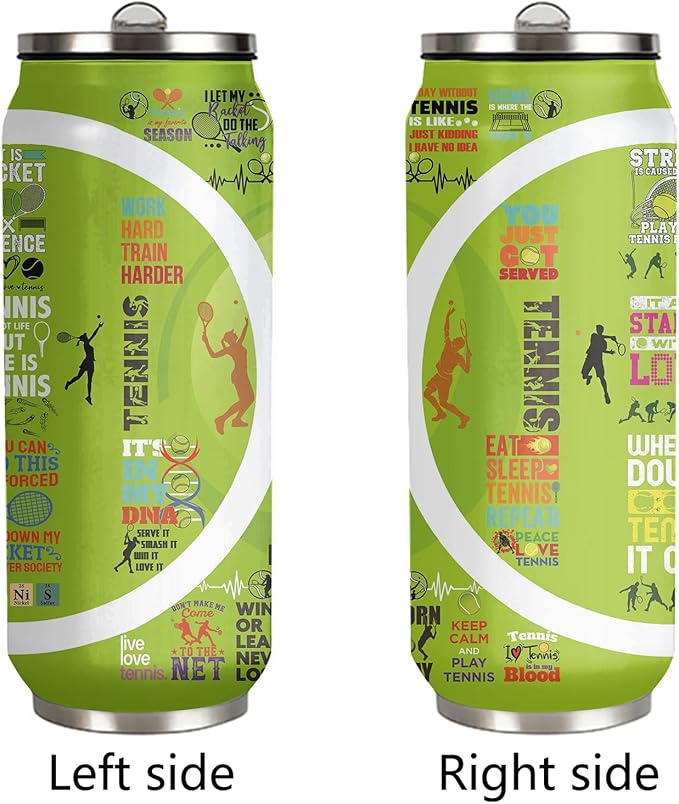Tennis Tumbler Cup Travel Mug With Lid,Tennis Lover Birthday Gifts Stainless Steel Vacuum Coffee Mug Cup Tennis Gifts For Women Men 17 Oz
