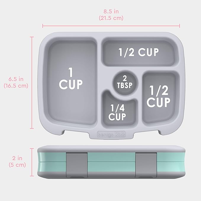 Bentgo Kids Prints Leak-Proof, 5-Compartment Bento-Style Kids Lunch Box - Ideal Portion Sizes for Ages 3-7, Durable, Drop-Proof, Dishwasher Safe, & PFAS & BPA-Free Materials (Puppy Love)