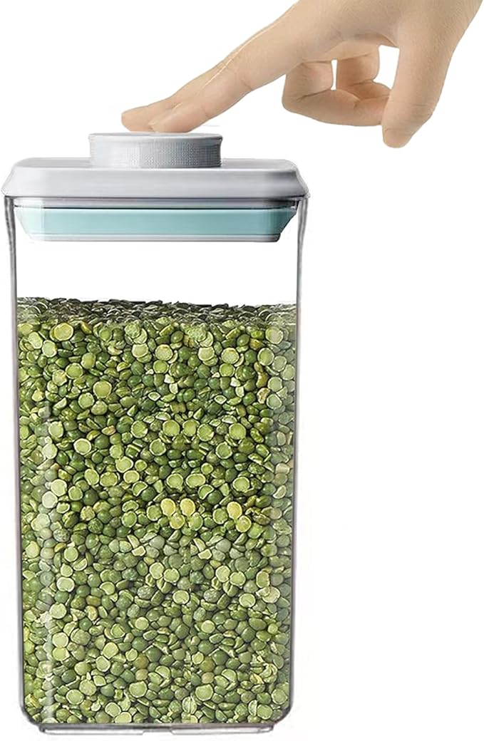 Airtight Food Storage Container - Pop Containers Food Dispenser With Lids, Bpa Free Stackable Container for Coffee Cereal Flour Spaghetti Rice Kitchen Organizer (1.2qt / 1200ml)