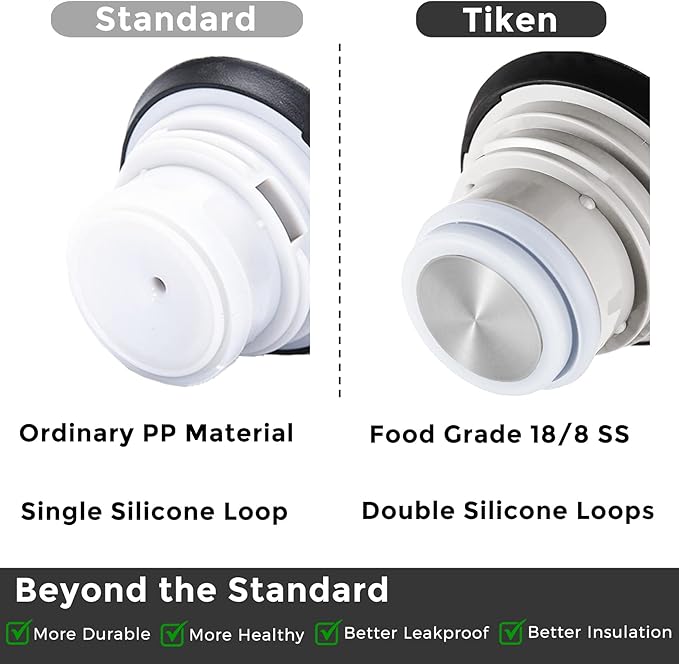 Tiken 51 Oz Thermal Coffee Carafe, Stainless Steel Insulated Vacuum Coffee Carafes For Keeping Hot, 1.5 Liter Beverage Dispenser (Starry Black)