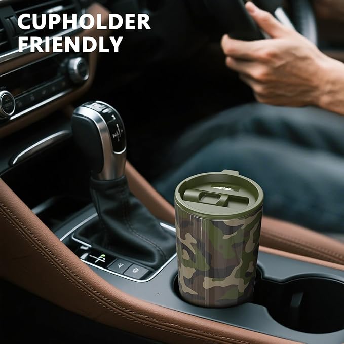 TILUCK 20 oz Tumbler with Leak-Proof Lid, Vacuum Insulated Stainless Steel Coffee Mug, Double-Walled Travel Tumbler for Hot and Cold Drinks(Camouflage, 20oz)