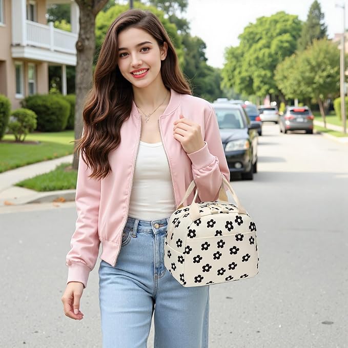 Bluboon Lunch Box for Women Cute Lunch Bag Reusable Insulated Lunch Bags Large Capacity Lunchbox Cooler for Work Picnic or Travel