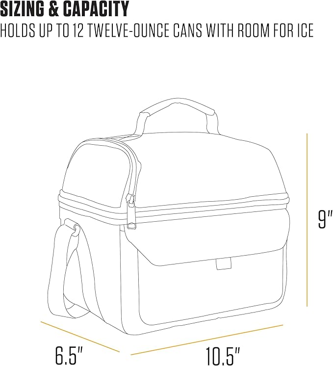 Carhartt 12 Can Two Compartment Lunch Box | Durable, Fully-Insulated Lunch Bag for Women & Men, Duck Blind Case, Large Lunchbox (Blind Duck Camo)