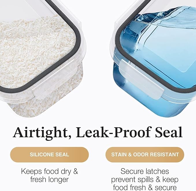 Chef's Path Ultra Large - 48 Pack Food Storage Containers | Kitchen and Pantry Organization Canisters for Cereal, Dry Food, Flour and Sugar, BPA Free, Includes 24 Labels