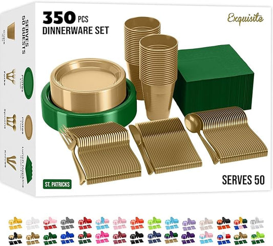 Party Solids St. Patrick's Day Party Set - 350 Pieces