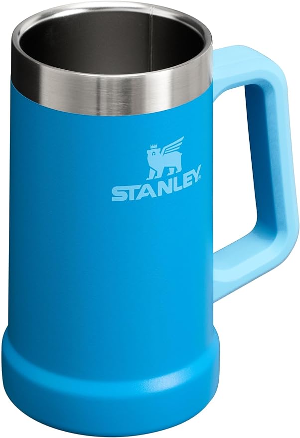 Stanley Stay-Chill Beer Stein 24 oz | Heavy Duty Big Grip Handle | Beer Tumbler Drink Cup, Holds 2 Cans | Insulated Stainless Steel Party Mug | BPA-Free