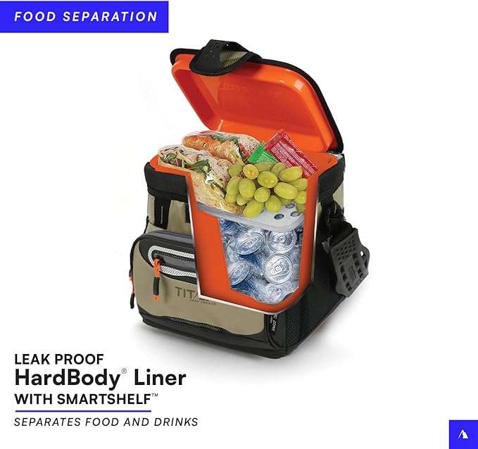 Titan by Arctic Zone Deep Freeze Cooler - Zipperless Hardbody Cooler - Deep Freeze Insulation, HardBody Liner, and SmartShelf
