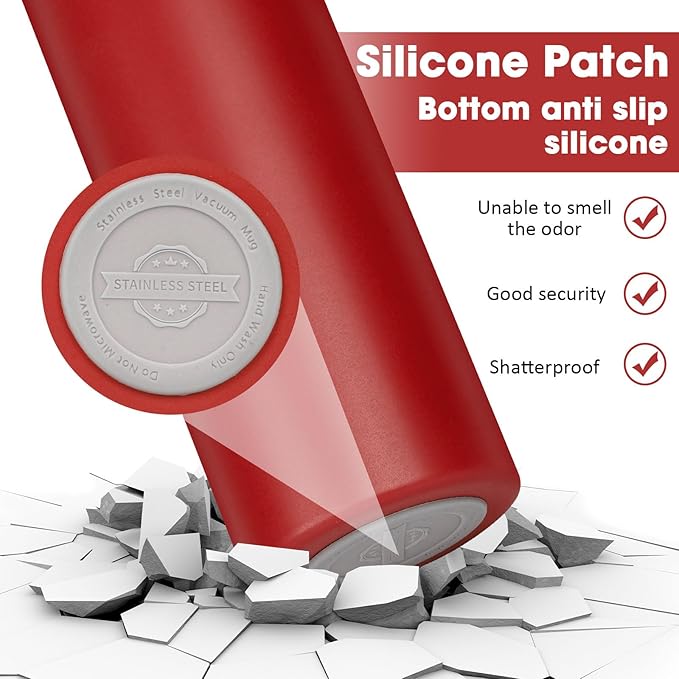 24 oz Insulated Water Bottle with Straw, Stainless Steel Double Wall Vacuum Thermos with Straw Lid Leak Proof, Wide Mouth Lid, Keep Cold and Hot