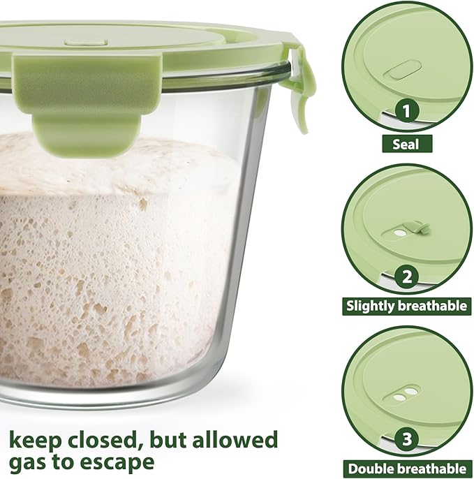 23oz Glass Meal Prep Containers with Lids, Airtight 3-Cup Glass Storage Containers Set, Heat-Resistant BPA-Free for Soup, Leftover, Microwave, Dishwasher, and Freezer Safe (6 Packs)