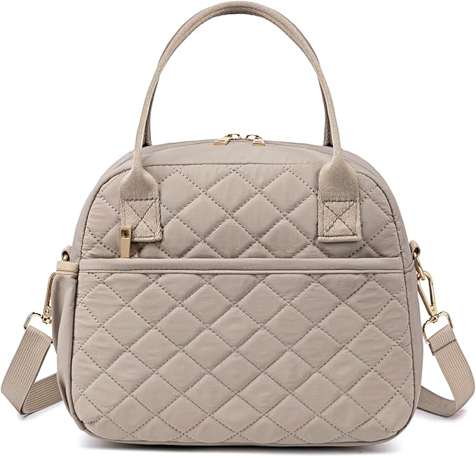 CAMTOP Lunch Box for Women Men Insulated Lunch Bag Lunch Tote Bag Leakproof Thermal Cooler Large Capacity for Travel Work School Picnic (Shoulder-Grey)