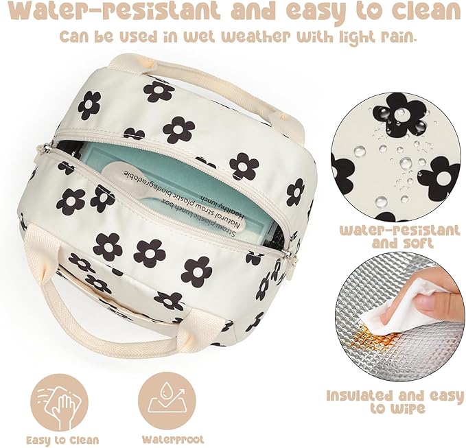 Bluboon Lunch Box for Women Cute Lunch Bag Reusable Insulated Lunch Bags Large Capacity Lunchbox Cooler for Work Picnic or Travel