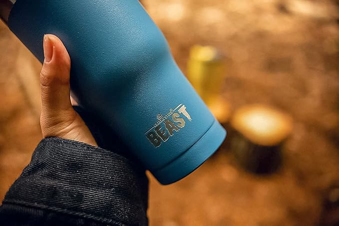 Beast 40 oz Tumbler Stainless Steel Vacuum Insulated Coffee Ice Cup Double Wall Travel Flask (Stormy Sky Blue)