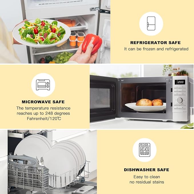 40 PCS Premium Wheat Straw Dinnerware Sets for 8, Unbreakable and Lightweight Dinner Plates,Microwave Safe Plates and Bowls Sets for Kitchen,Picnic and Party,Cereal & Salad Bowls,Water Glasses(Beige)