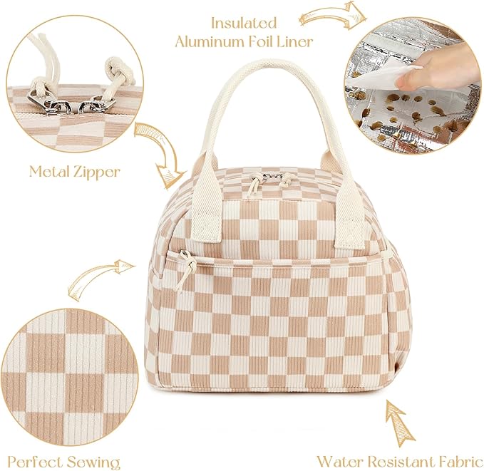 CAMTOP Lunch Box for Women Men Insulated Lunch Bag Lunch Tote Bag Leakproof Thermal Cooler Large Capacity for Travel Work School Picnic