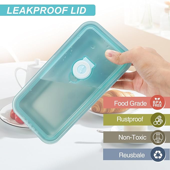 shopwithgreen Stainless Steel Reusable Snack Containers with Lids, Grab and Go Snackle Box Containers, Small Sauce Condiment Containers for Travel, School, Camping, Dishwasher Safe, 4 Pack, 17.6oz