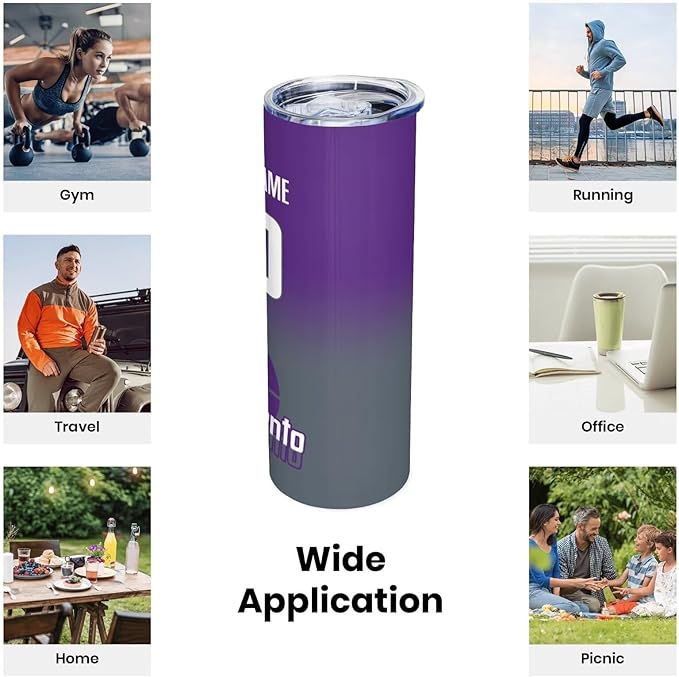 Custom Tumblers Stainless Steel Cup Personalized Basketball Insulation Travel Mug Add Your Name Number 20 oz Fans Gift for Men Women