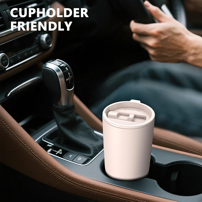 TILUCK 20 oz Tumbler with Leak-Proof Lid, Vacuum Insulated Stainless Steel Coffee Mug, Double-Walled Travel Tumbler for Hot and Cold Drinks(SakuraPink, 20oz)