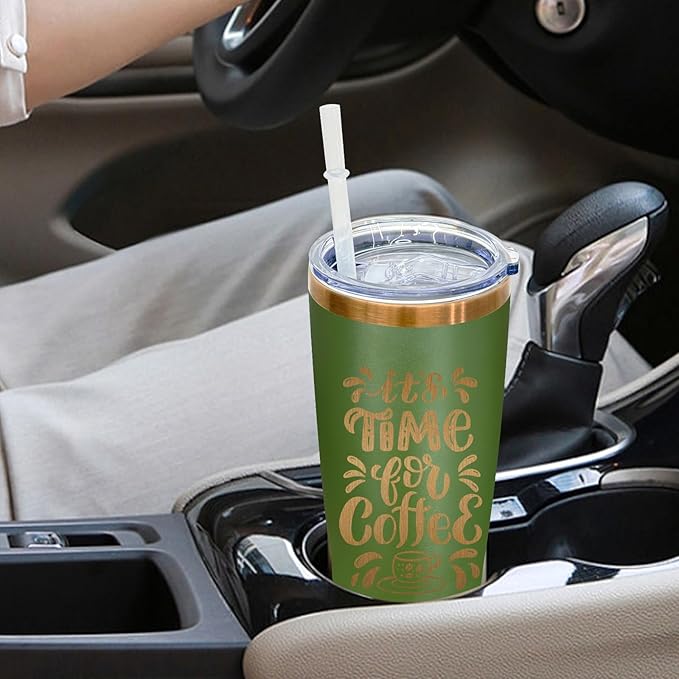 20 oz Tumbler Bulk 4 Pack Stainless Steel Tumbler with Lid and Straw, Double Wall Vacuum Insulated Travel Coffee Mug for Laser Engrave, Powder Coated Cup for Hot and Cold Drinks (Mixed,4 pack)