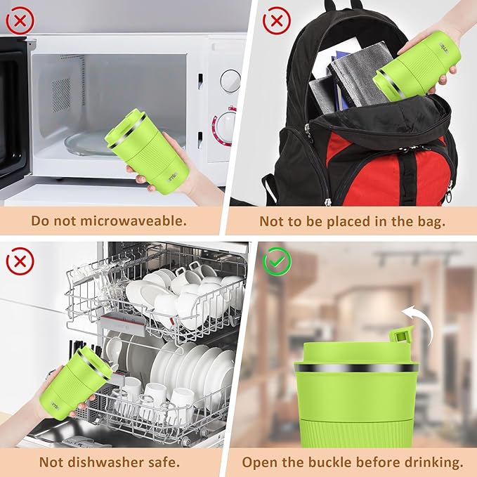 KETIEE Travel Mug 12oz, Insulated Coffee Mug with Leakproof Lid, Travel Coffee Mug Vacuum Stainless Steel Double Walled Reusable Coffee Cup for Hot and Iced Coffee Tea Water