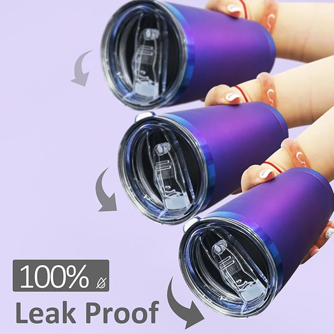 20 oz Tumbler Bulk 12 Pack Stainless Steel Tumblers with Lids and Straws, Double Wall Vacuum Insulated Travel Coffee Mug for Laser Engrave, Powder Coated Cups for Hot and Cold Drinks (Blue,12 pack)