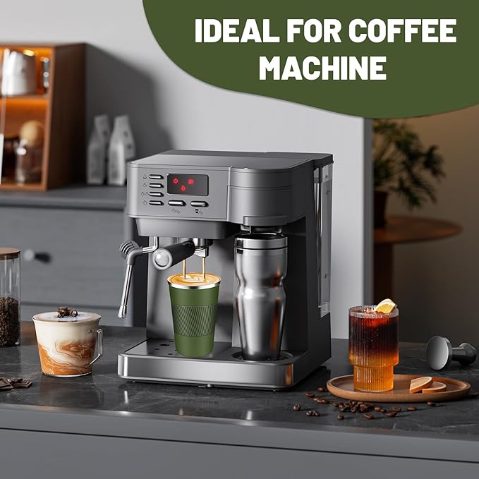 Insulated Coffee Tumblers with Flip Lid 12oz / 17oz, Stainless Steel Travel Coffee Mug Leak Proof, Vacuum Insulated Coffee Mug Reusable Cup, Keeps Cold and Hot for Coffee Tea