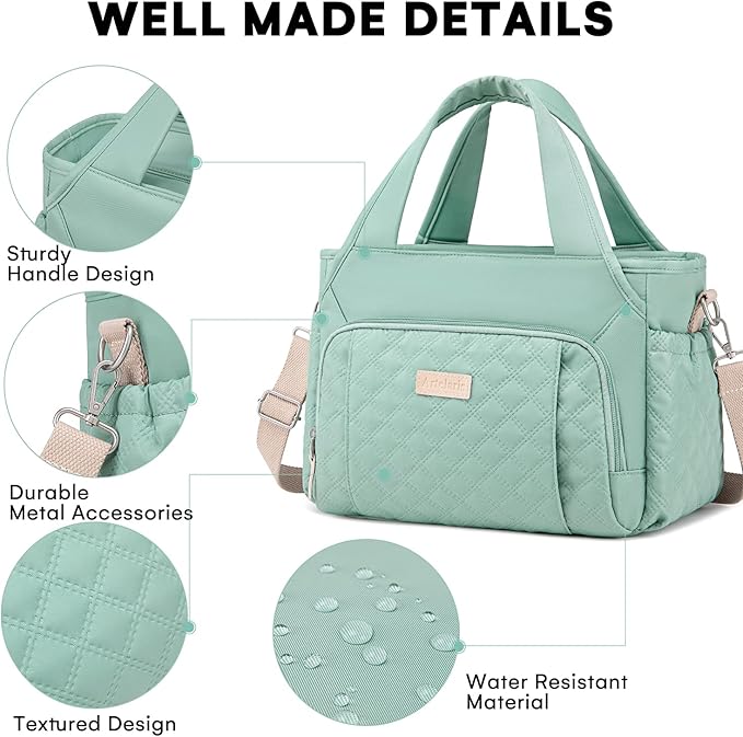 Artelaris Insulated Lunch Bag for Women,Leak-Proof Cooler Lunch Box, Cooling Tote for Adult,with 7 Pockets,Adjustable Strap(15 Liters)