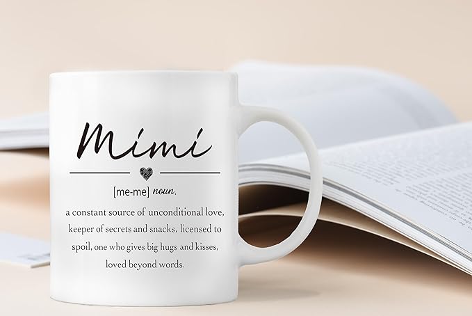 QASHWEY Mimi Coffee Mug, Mimi Mug, Mothers Day Mugs Gifts forMimi, Grandma Coffee Mugs, MimiCoffeeMugs Tea Cup Gifts for GrandmaMimi Women, MimiDefinition CoffeeCups Ceramic 11oz