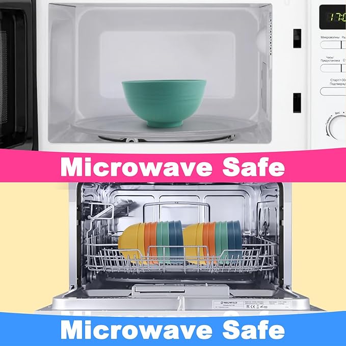 PYRMONT Wheat Straw Bowls Set of 8, 10 OZ Small Bowls for Kids, Cereal, Dessert & Snack, BPA-Free, Dishwasher & Microwave Safe