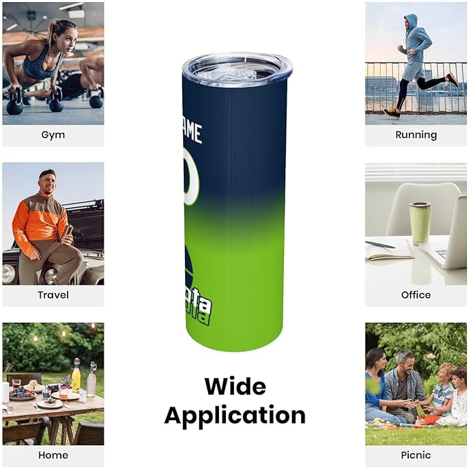 Custom Tumblers Stainless Steel Cup Personalized Basketball Insulation Travel Mug Add Your Name Number 20 oz Fans Gift for Men Women