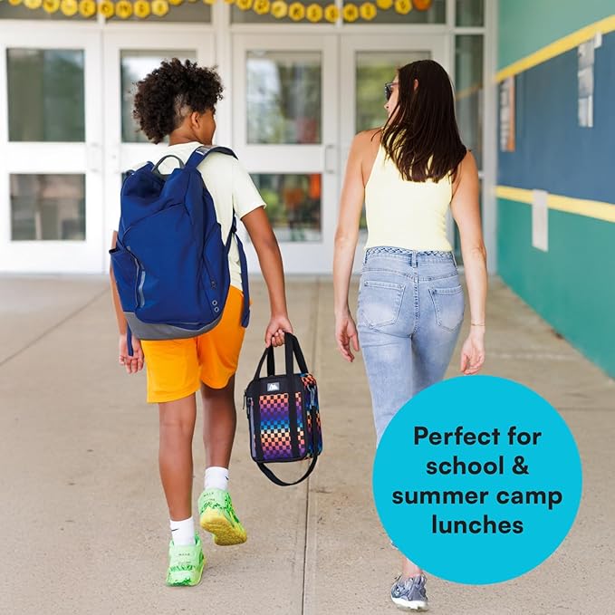 Arctic Zone Urban Lunch Box Combo with 210g Ice Pack and Sandwich Container, Checkered