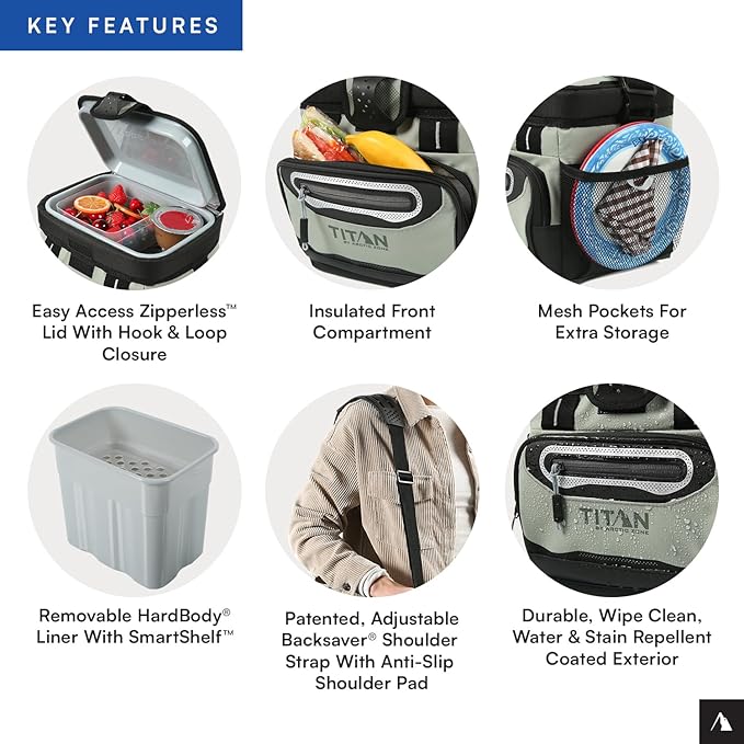 Titan by Arctic Zone Deep Freeze Cooler - Zipperless Hardbody Cooler - Deep Freeze Insulation, HardBody Liner, and SmartShelf